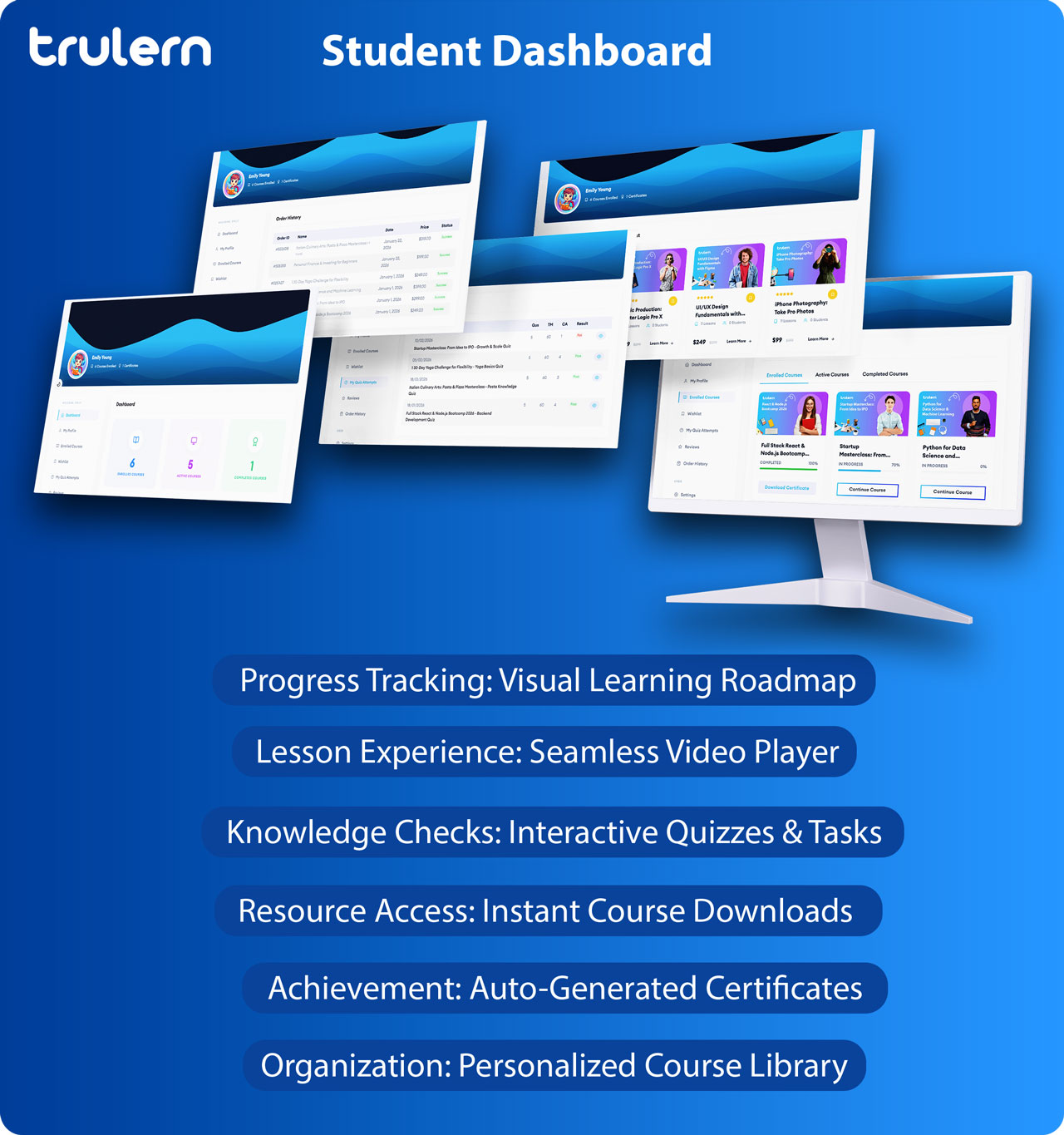 React LMS Student Dashboard and Learning Portal